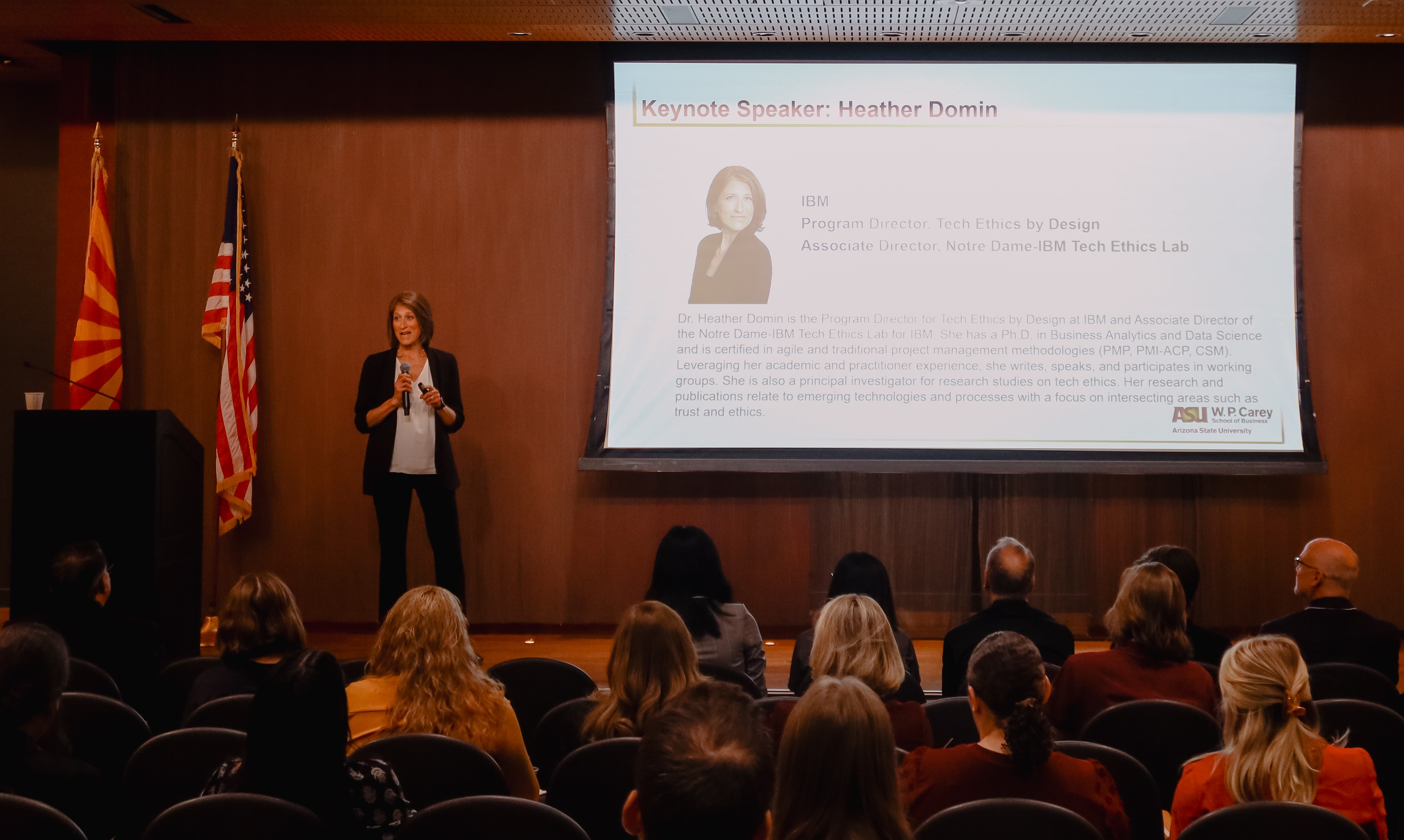 Heather Domin speaking at the WISC Symposium