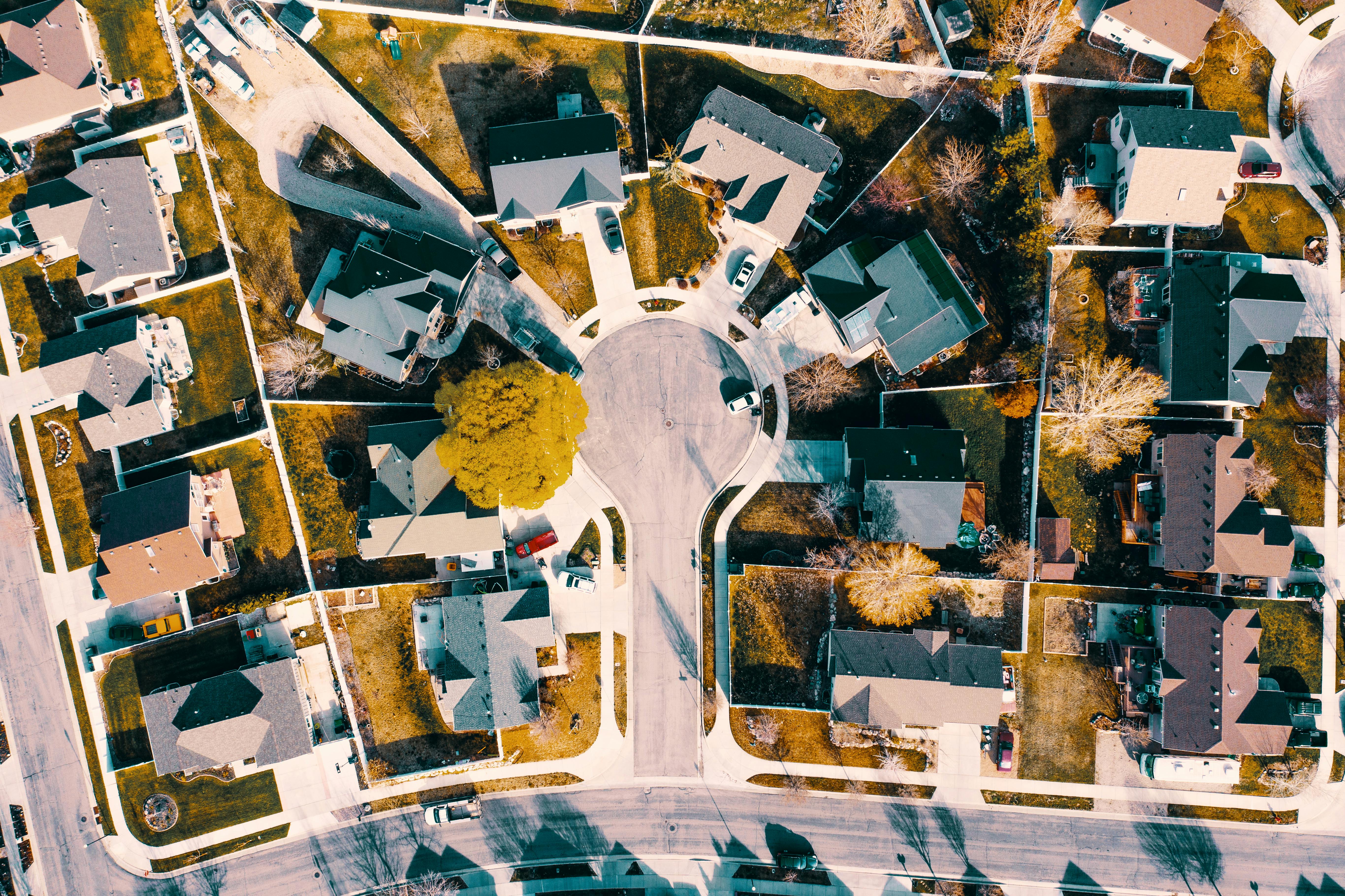 A neighborhood cul-de-sac.