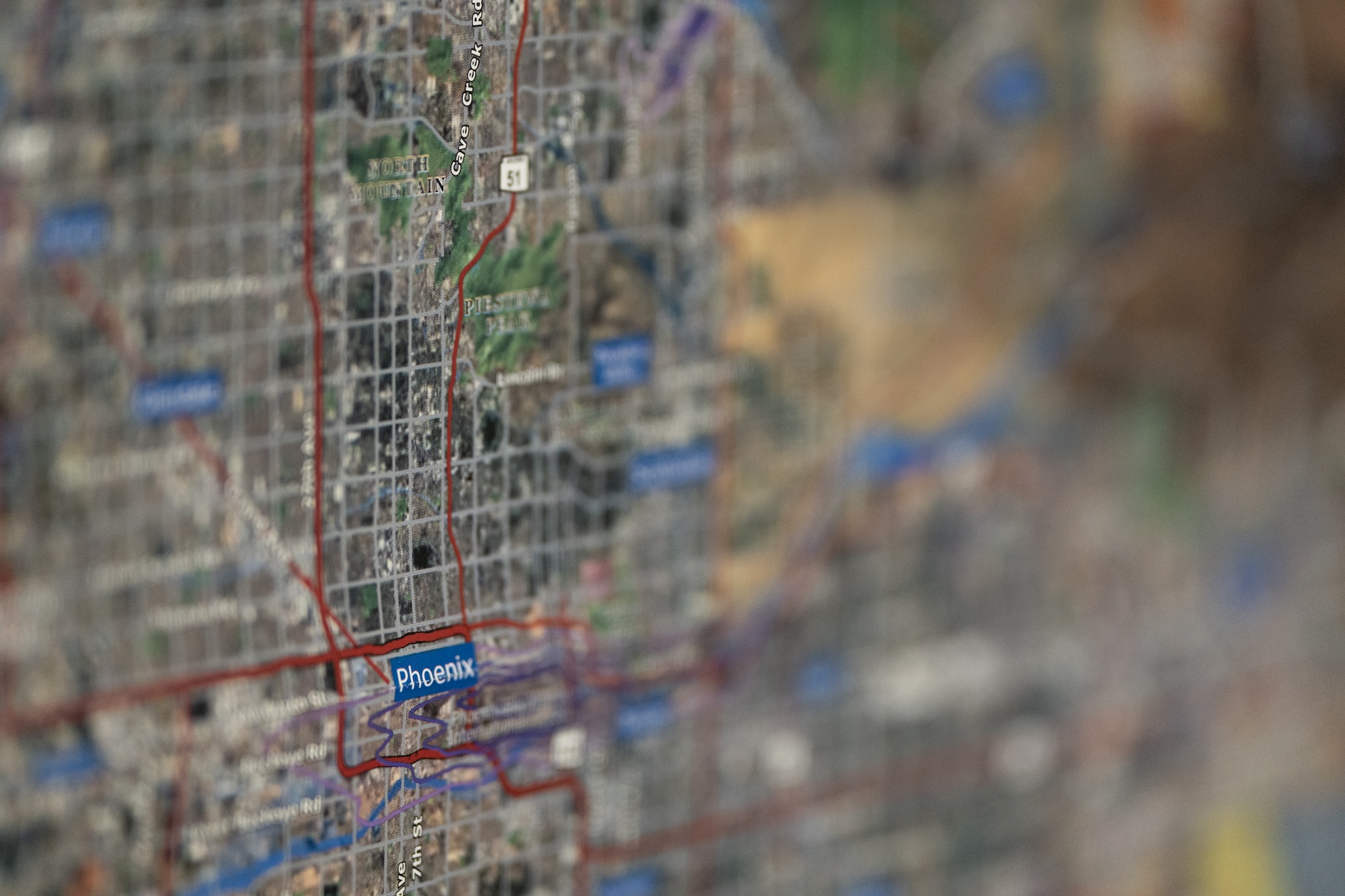 Map of Phoenix area used in MRED classes